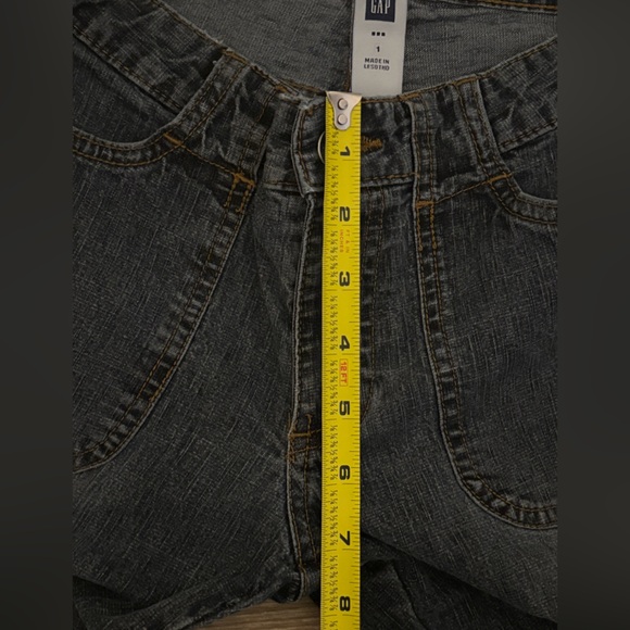 VINTAGE Y2K Gap Bootcut Jeans Low Rise Dark Faded Wash Pockets - Picture 4 of 8